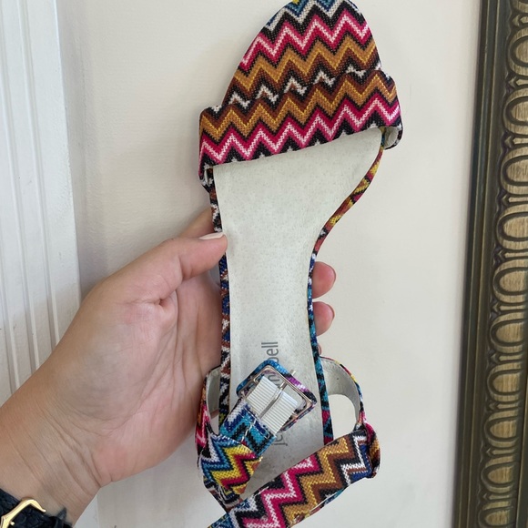 Jeffrey Campbell Dody Multicolour woven open toe low heel strappy sandal 8.5 - Picture 3 of 8